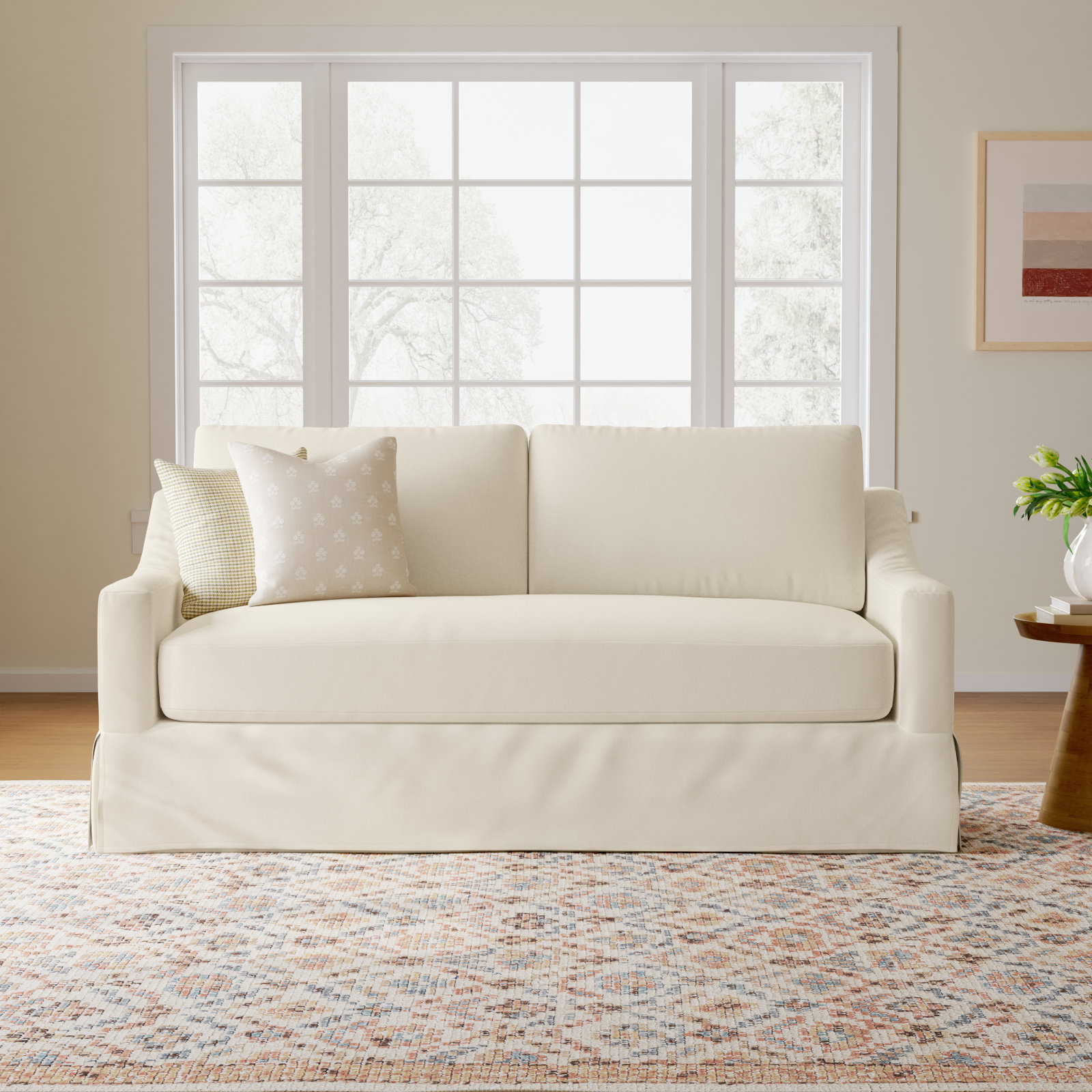 Cranbrook 78'' Upholstered Sofa, Bayou Natural Canvas