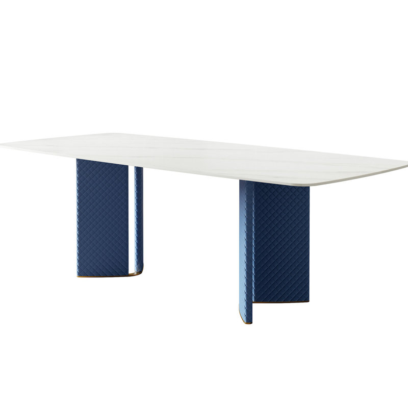 Table de salle à manger en acier inoxydable And Elegant