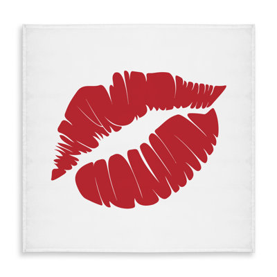 Red Lipstick Mark Tablecloth - Indoor/Outdoor Beauty Decor