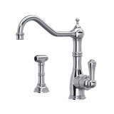 Edwardian Single Handle Kitchen Faucet with Side Spray