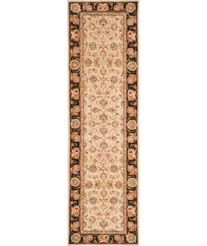 Tapis en soie et laine Persian Court, Tapis de couloir 2 pi 6 po x 12 pi