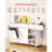 60 Inch Kitchen Island Cart With Rolling Storage, Drawer, And Drop Leaf For Extra Counter Space And Organization