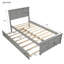 Lit plateforme simple avec lit gigogne gris - Robustesse durable en bois massif et robuste-1383039617
