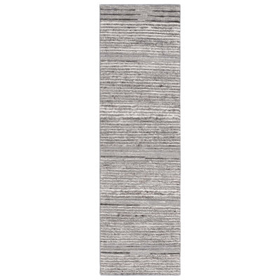 Laniyia Hand Woven Wool/Cotton Abstract Rug in Gray/Ivory