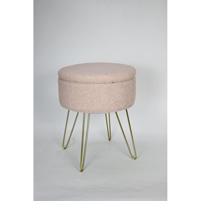 Polyester Accent Stool, PINK