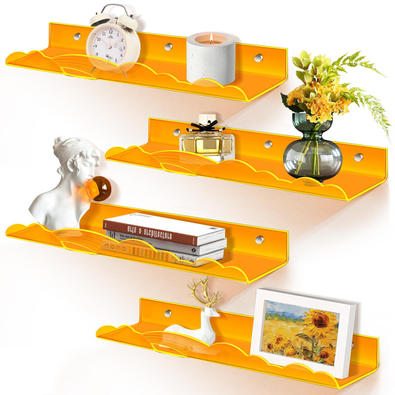 Rozann Floating Shelf, Orange