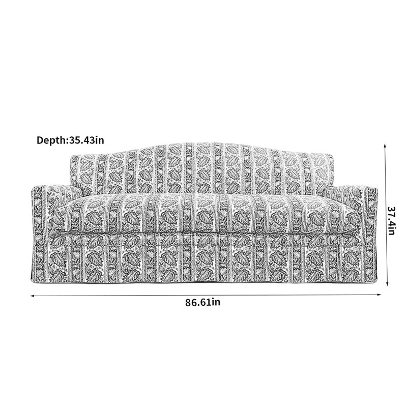 Canapé rétro en tissu décontracté