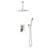 Ceiling Mounted Shower With Self-Cleaning Feature & Robust Water 12" System Mount: Consistent And Flow-126353146