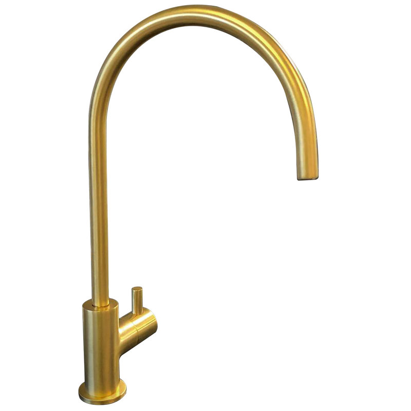 Single Handle Kitchen Faucet, Brushed Gold