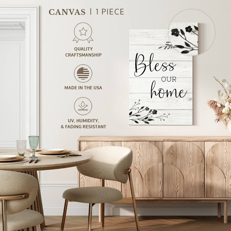 Plaque murale Kema Bless Our Home, H 39 po x l 26 po
