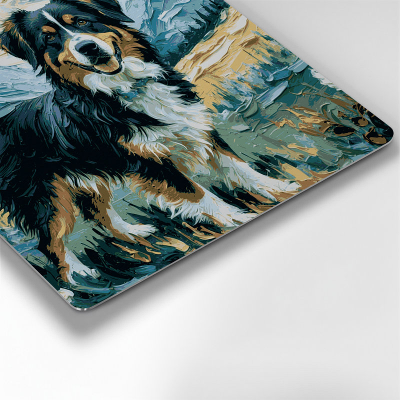 «Dogs Entlebucher Mountain Dog», art mural en métal vert, H 12 po x l 12 po