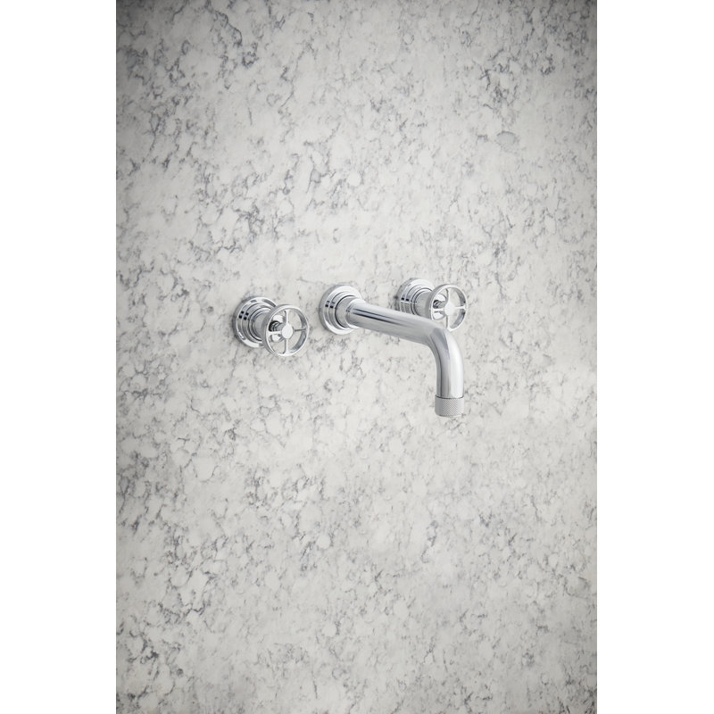 Campo Wall Mount Lavatory Faucet Trim, Polished Nickel, Lever
