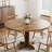Round Dining Table for 4, 47 Inches Dining Room Table with Wooden Base, Circle Kitchen Dinner Table for Dining Room, Kitchen, Living Room (Table Only)-1741752706