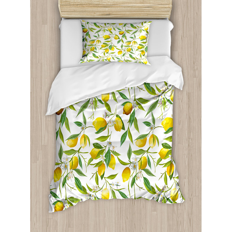 Nature Modern & Contemporary Polyester Floral Duvet Cover, Twin