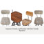 Tabouret de bar pivotant à dossier arrondi moderne noir P 18,5 po x l 16,25 po x H 38,25 po-35291654