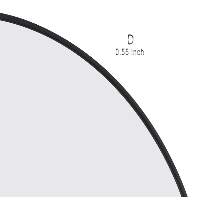 Dronfield Arch Mirror, Black, 64" x 21"