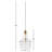 Bell Shaped Glass Pendant Gold/Clear Dia.13"-54858858-54858863