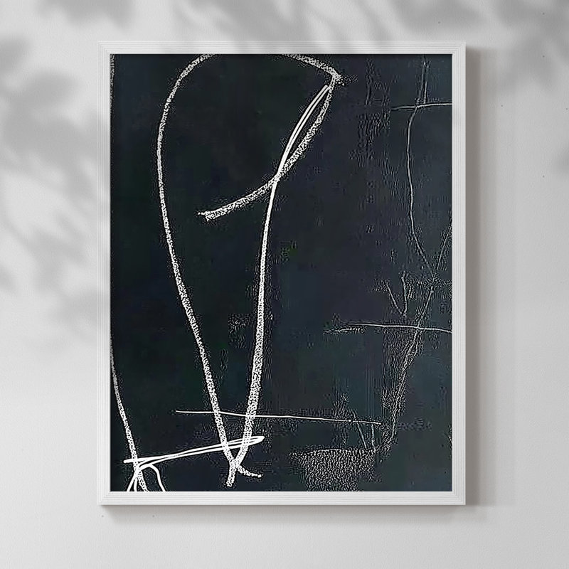"ABSTRACT Series DCXV" par J Paul, Blanc / Blanc, H 11 po x l 9 po