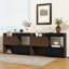 Armoire de rangement extensible 32,5 po à 58,8 po de large et rotative à 90 degrés pour 2 chambres à coucher, salle de bain, couloir noir et noyer avec tiroir, buffet rotatif multifonctionnel, couloir