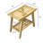 Bamboo 19.5"W Slat Spring Shower Bench-133941106