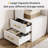 66.9" H Corner Bookcase With 5-Tier Shelf And 2 Drawers, L-Shaped Corner Storage Shelf Bookshelf-1133680017