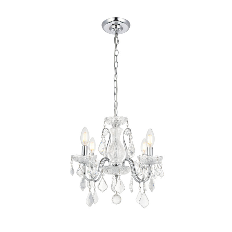 Dagmar 4 - Light Dimmable Classic / Traditional Chandelier, Chrome, Royal Cut