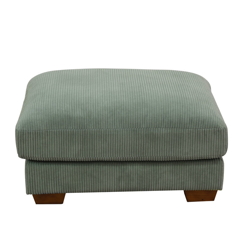 Corduroy Living Room Sectional Ottoman, Green