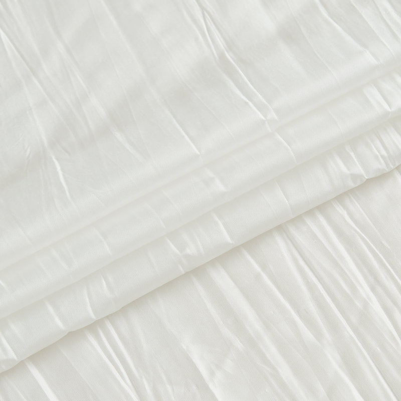 Church Street Crushed Silk 2 Panel Curtains Living Room Bedroom 54"Wx84"L Machine Washable Light Filtering Curtain, Ivory