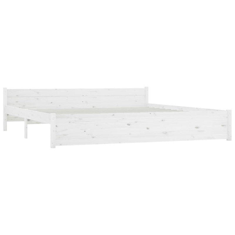 Bed Frame with Drawers, White, European Kingsize (160 x 200cm)