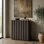 Armoire d'appoint cannelée rectangulaire en chêne brun de 28 po de largeur Molly