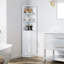 Armoire d'angle de 67 po de hauteur avec tablettes réglables