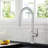 Pull Out Single Handle Kitchen Faucet with Double Function Sprayer Head-86623861