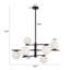 Glenarm 6-Light Dimmable Sputnik Chandelier with Frosted Glass Shade-801881270