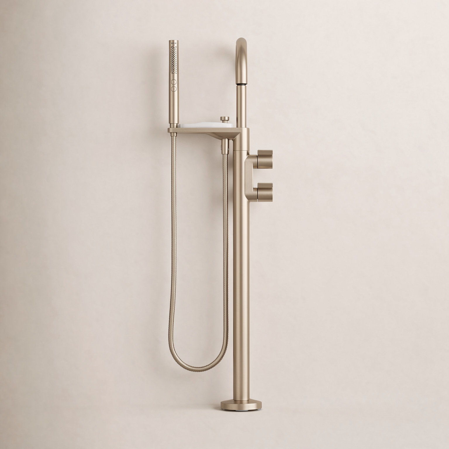 Components Freestanding Bath Filler Trim, Bronze, Knob Handle