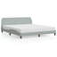 Structure de lit vidaXL gris clair 183x213 cm velours-97706085-97706081