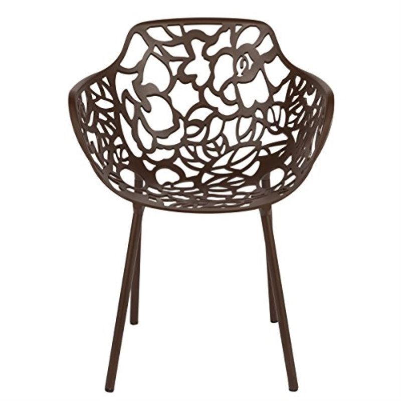 Fauteuil de patio Rabia, Brun, Simple