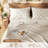 Natural Linen Cotton Bed Sheets Set，Deep Pocket- 4 Pcs-93647381-93647380