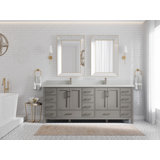 Malibu 84'' Double Bathroom Vanity with Quartz Top