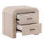 Portland 2-Drawer Rubberwood Nightstand. Bleach Natural