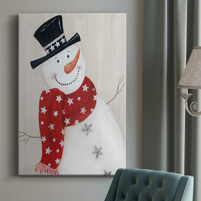 " Festive Snowman I " Painting Print