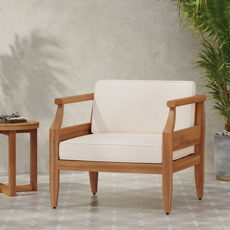 CHAISE CLUB MODERNE ASTON, Crème, crème