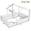 Lit double pleine grandeur avec garde-corps et toit, lit pour enfant avec petit plateau intégré et enseigne à installation gratuite, conception enfantine, blanc-1587145261-1587145262