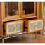 Armoire d'appoint en verre et rotin