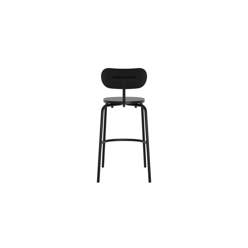 Tabouret de comptoir Kahmiah - noir graphite, Noir, Bar Stool (29" Seat Height)