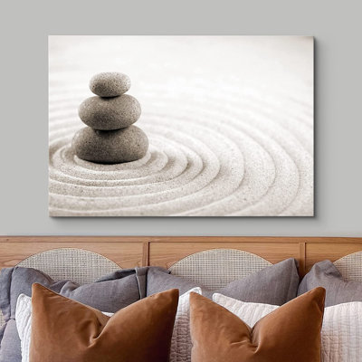 Zen Stones " Rocks Over A Rippled Sand Effect "