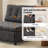 Teddy Fleece Armless Pull Out Sofa Sleeper Chair Pull Out Sofa Bed Space-Saving For Small Spaces-1821484289
