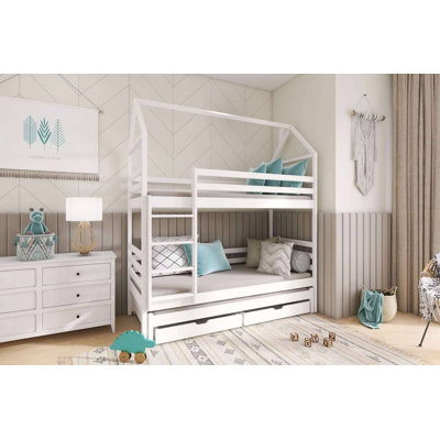Ausable Bunk Bed with Storage Included with Built-in Ladder Included with Trundle Included