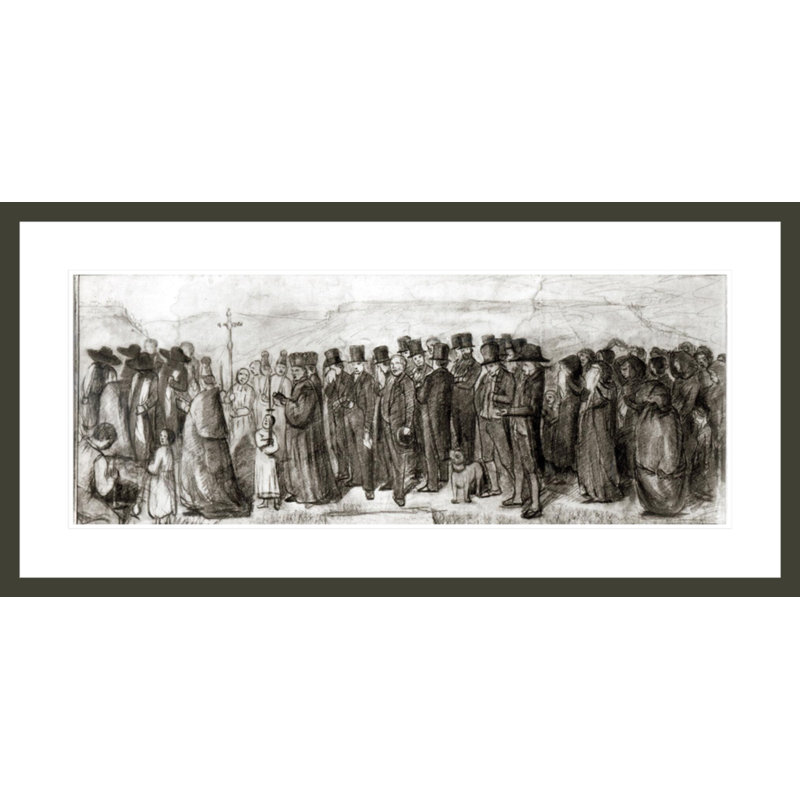 «Study for Burial at Ornans» par Gustave Courbet, impression giclée encadrée, H 20,48 po x l 41,5 po