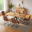 Ensemble de salle à manger 7 pièces Costner, table à finition chêne et chaises rembourrées Costner-126696966-126696965