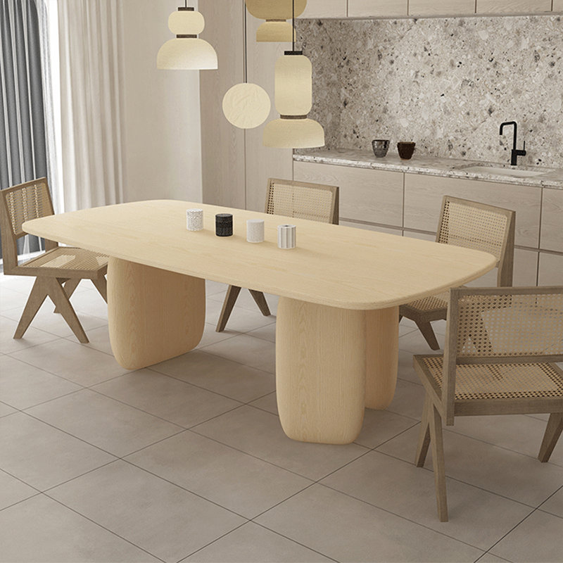 Table de salle à manger Burlywood, H 29,53 po x L 62,99 po x l 31,5 po, Bois